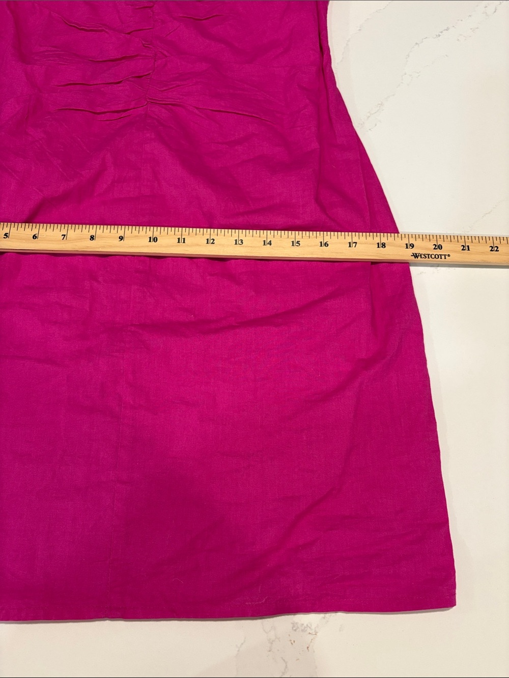 NWT Free People Women's Fuchsia Ruched Front Shift Lined Dress SZ Medium - Picture 8 of 11